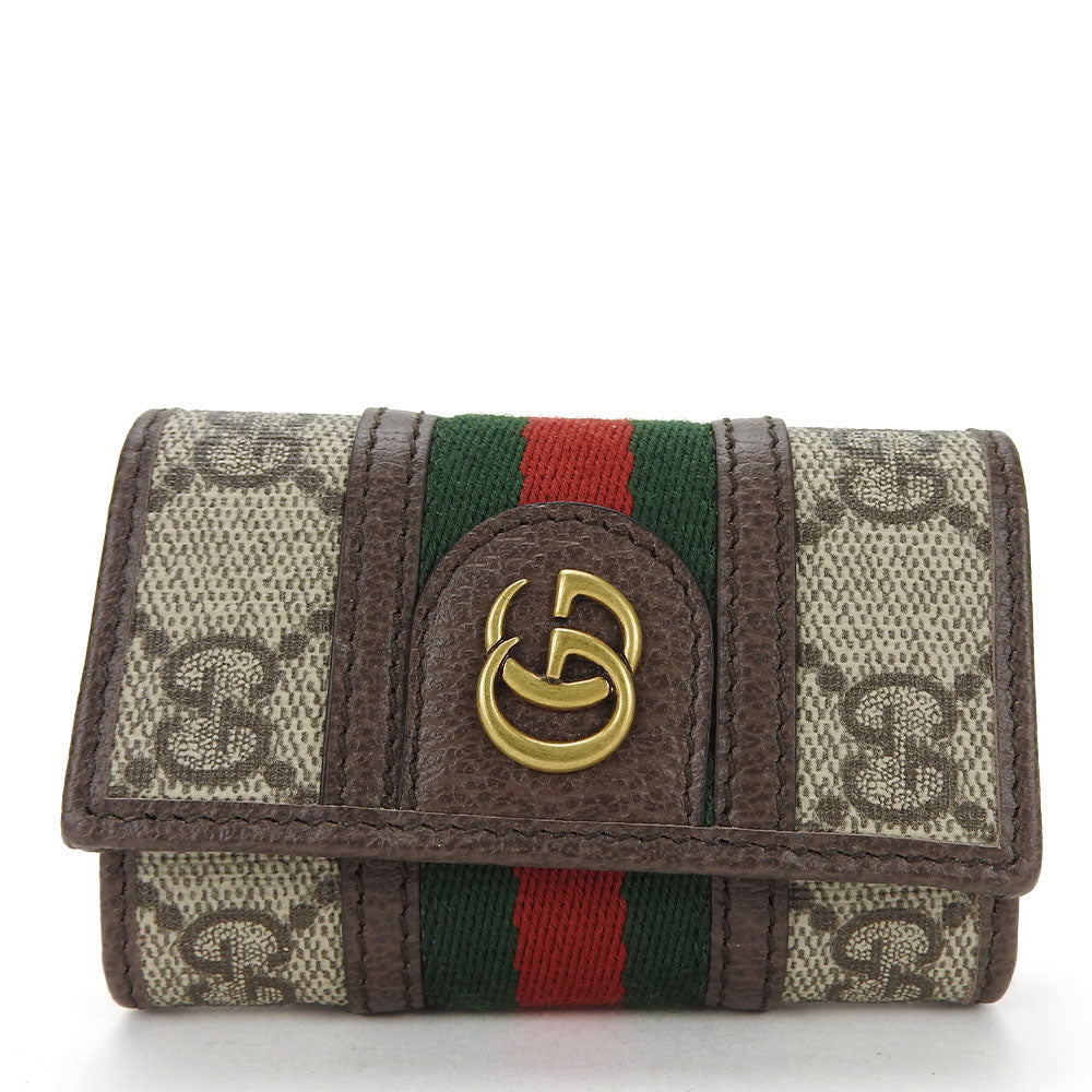 Gucci GG Supreme Canvas Leather Key Holder