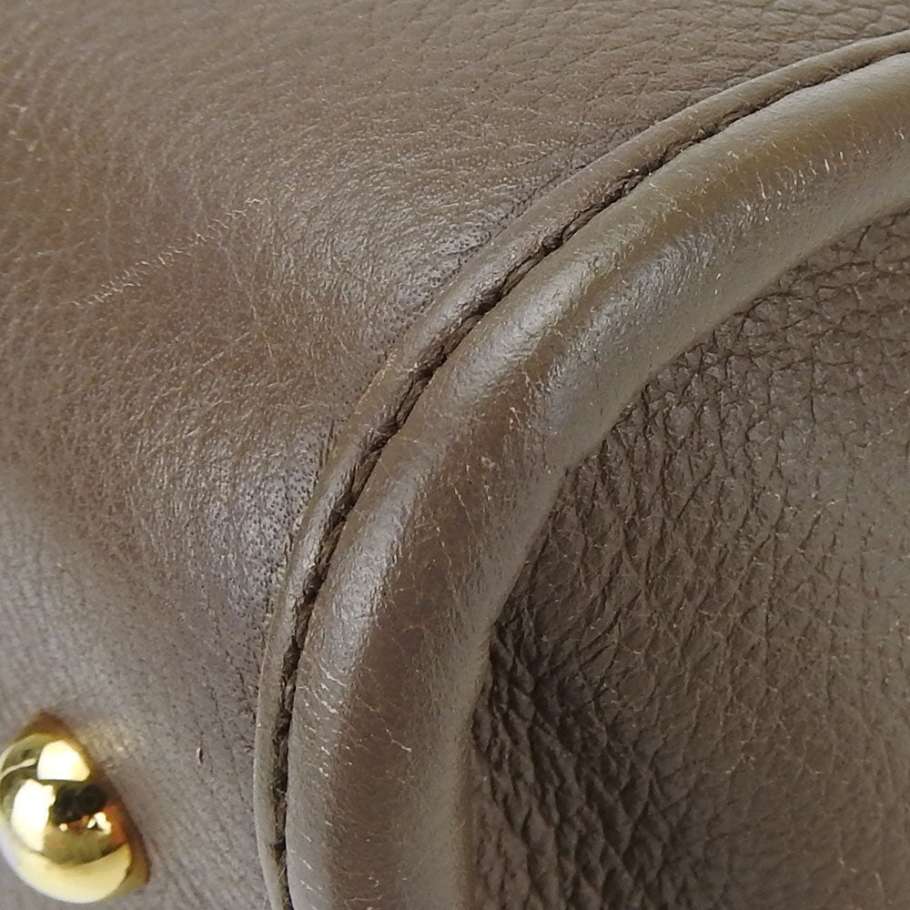 Loewe Leather Handbag Amazona 28 Beige