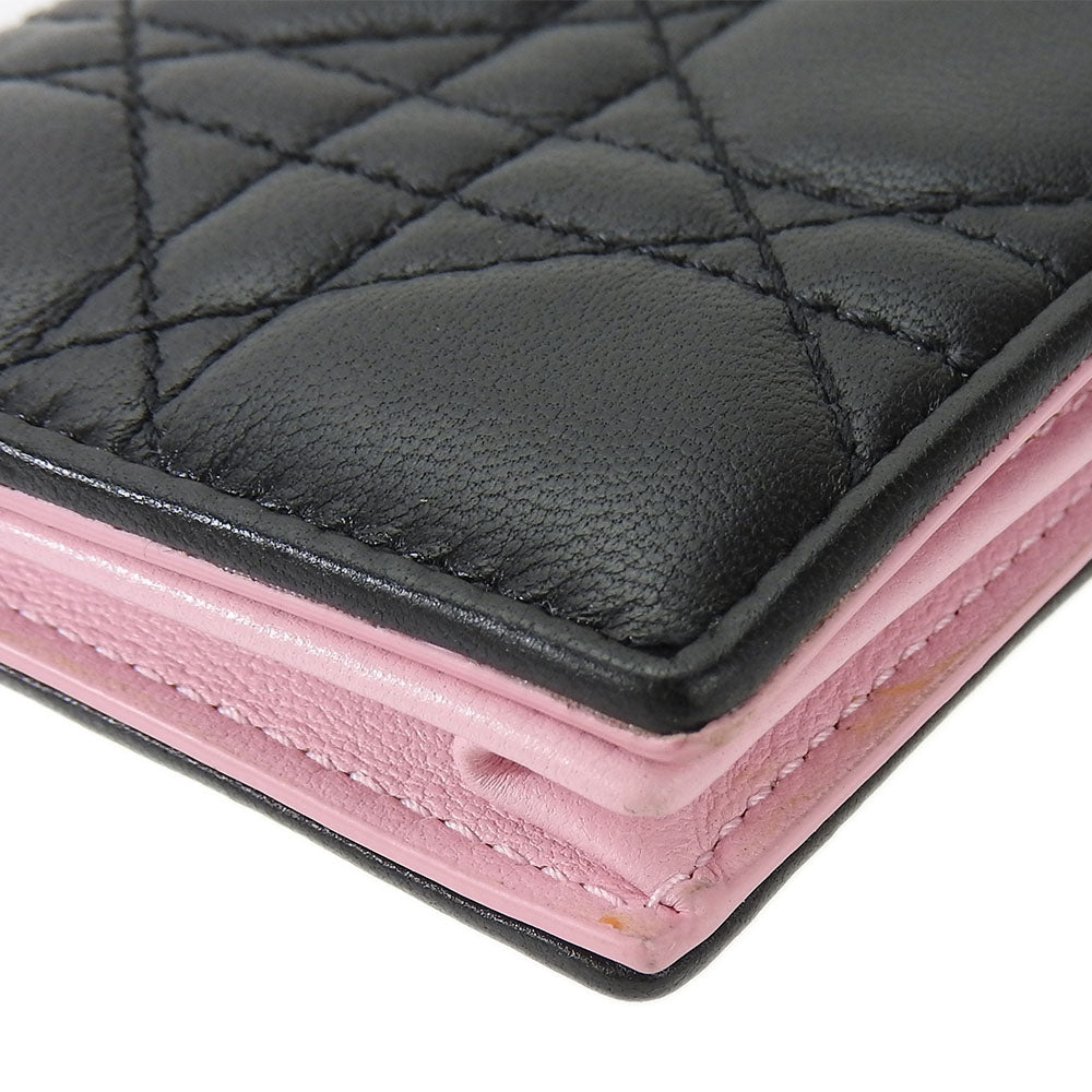 Christian Dior Leather Card Case Black