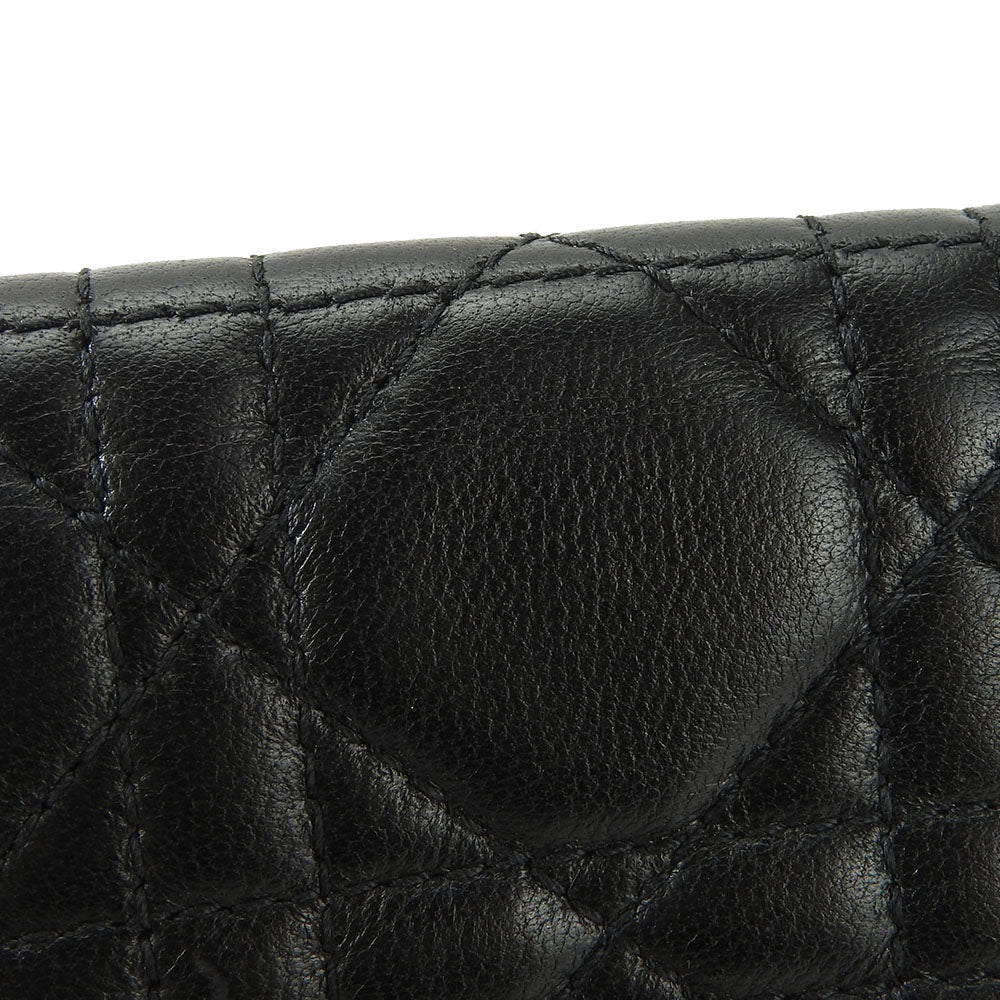 Christian Dior Leather Card Case Black