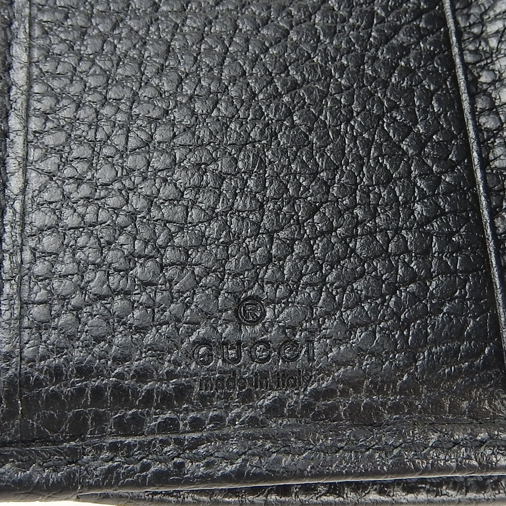 GUCCI GG Marmont Leather Tri-fold Wallet Black