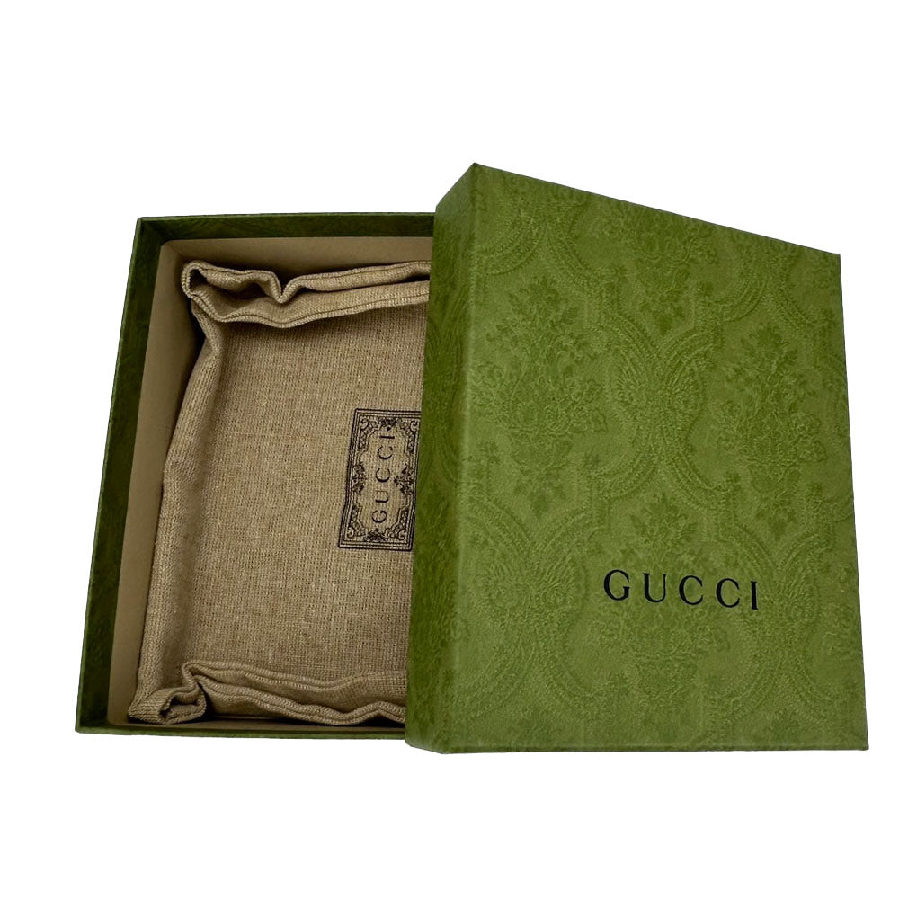 GUCCI GG Marmont Leather Tri-fold Wallet Black