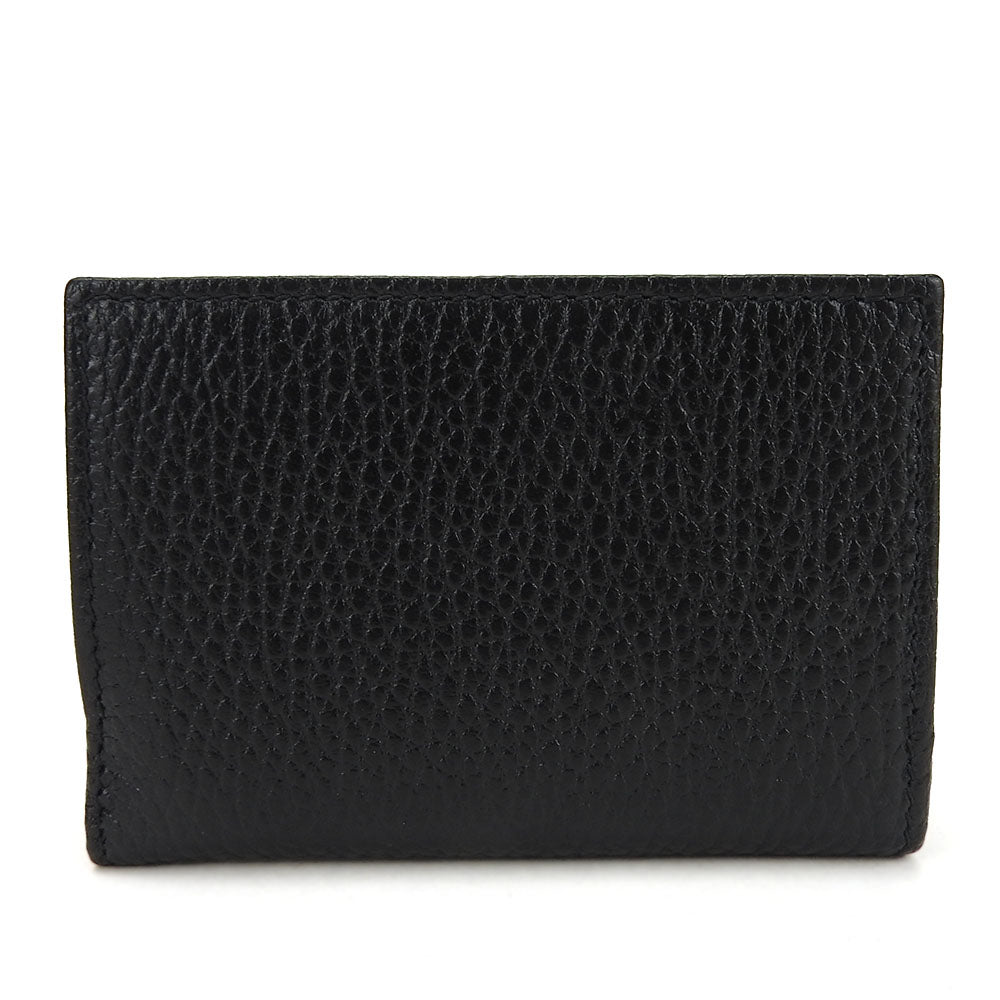 GUCCI GG Marmont Leather Tri-fold Wallet Black