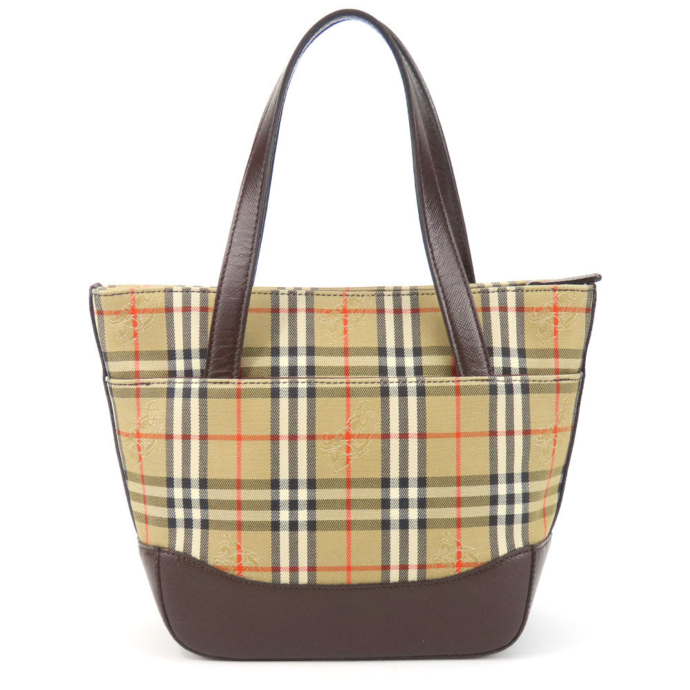 Burberry Nova Check Canvas Leather Mini Handbag Beige