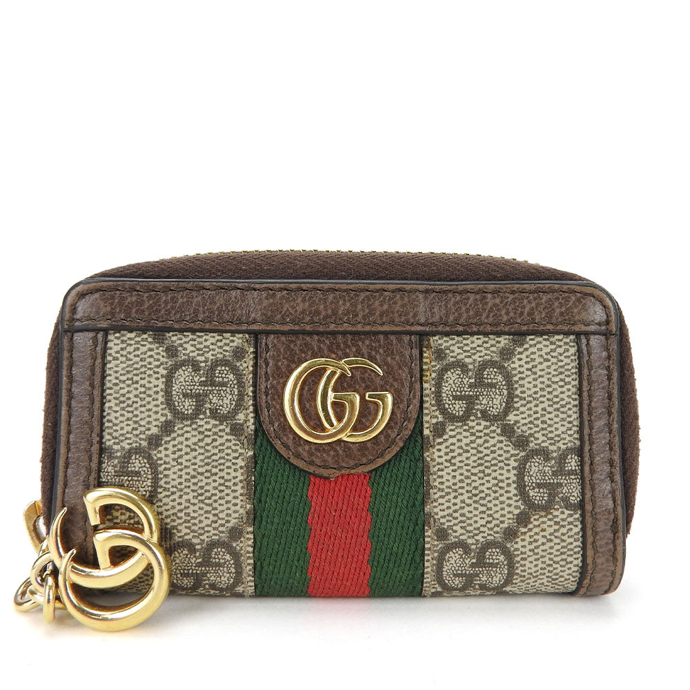 Gucci GG Supreme Canvas Leather Key Holder 523157