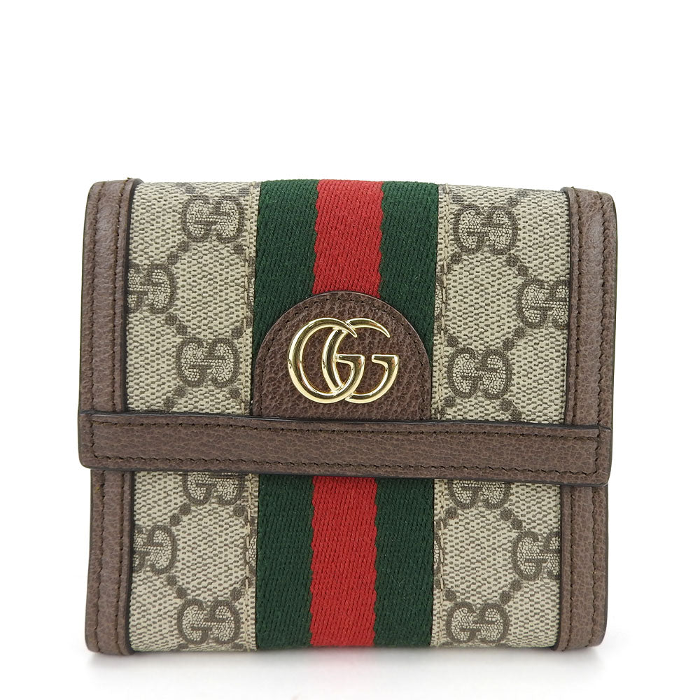 GUCCI Bifold Wallet GG Supreme Canvas