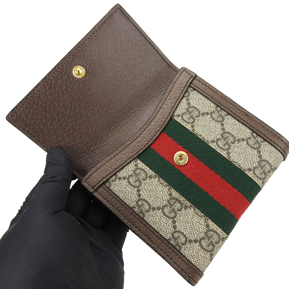 GUCCI Bifold Wallet GG Supreme Canvas