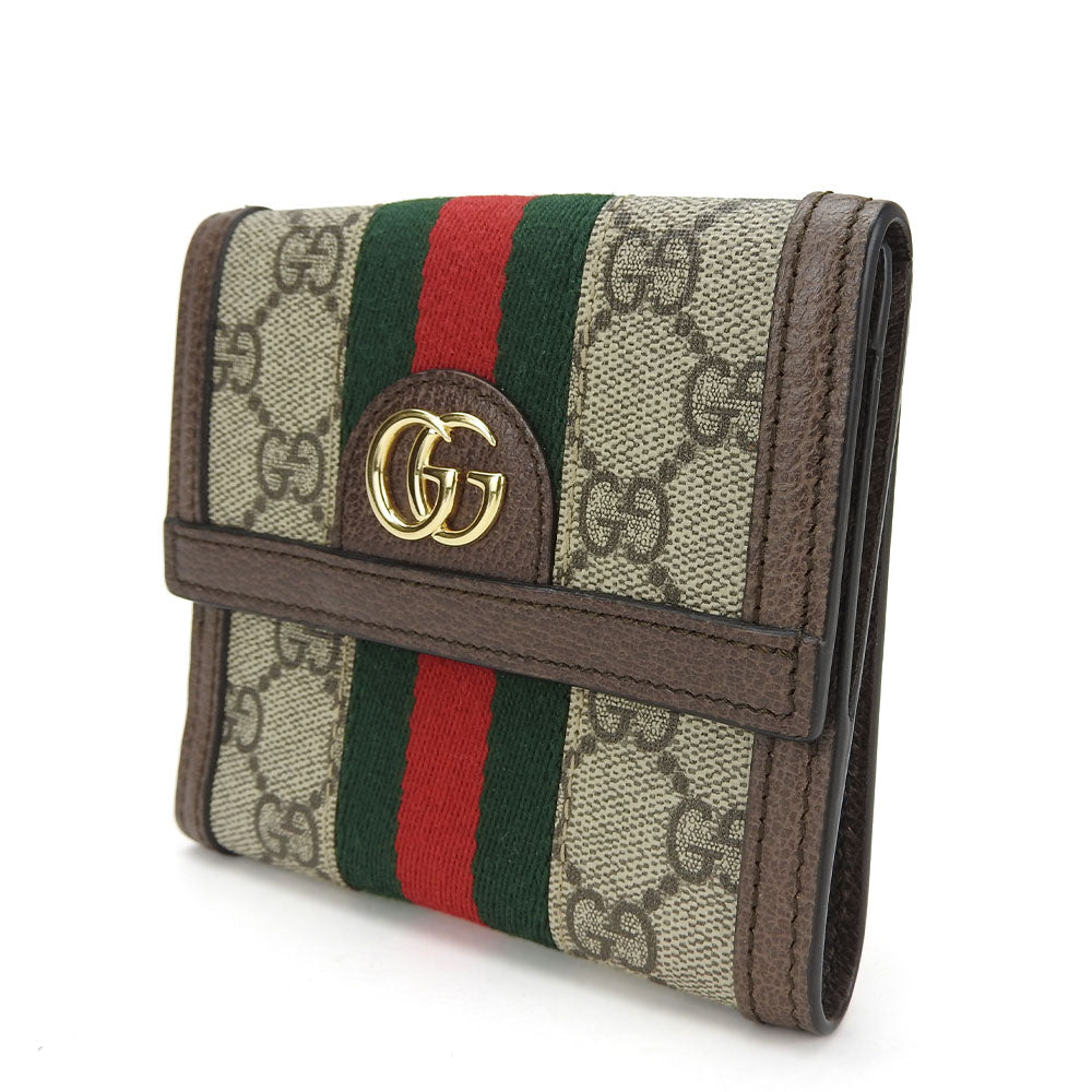 GUCCI Bifold Wallet GG Supreme Canvas