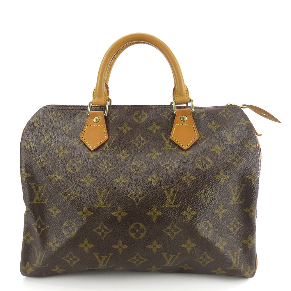 Louis Vuitton Monogram Handbag Speedy 30 Brown