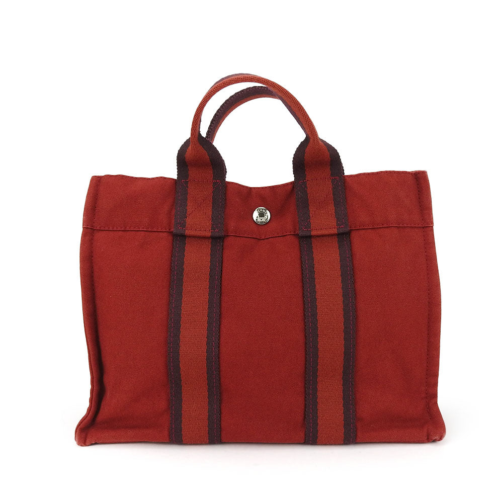 Hermes Canvas Handbag Fool Toe PM Tote