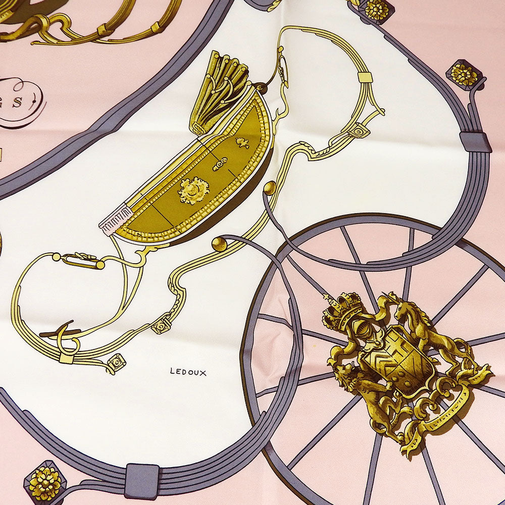 Hermes Silk Scarf Carre 90 Pink