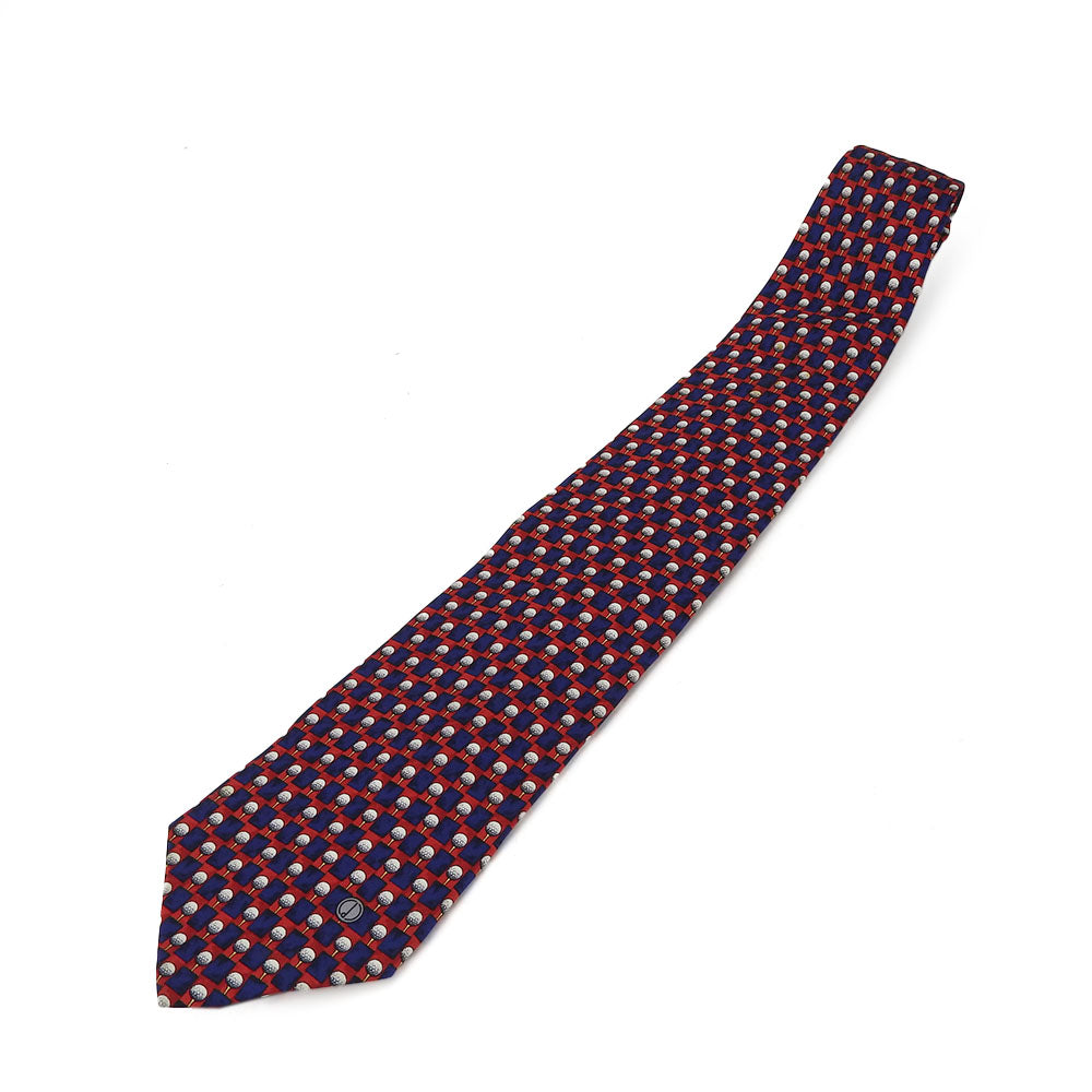 Dunhill Silk Tie Red Navy