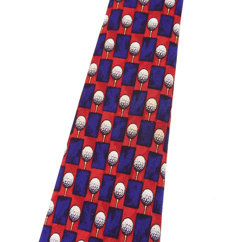 Dunhill Silk Tie Red Navy