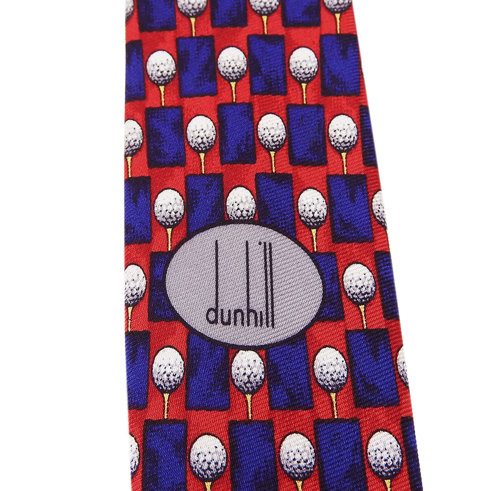 Dunhill Silk Tie Red Navy