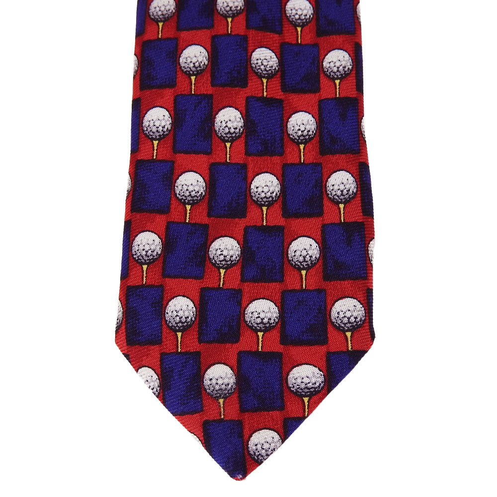 Dunhill Silk Tie Red Navy