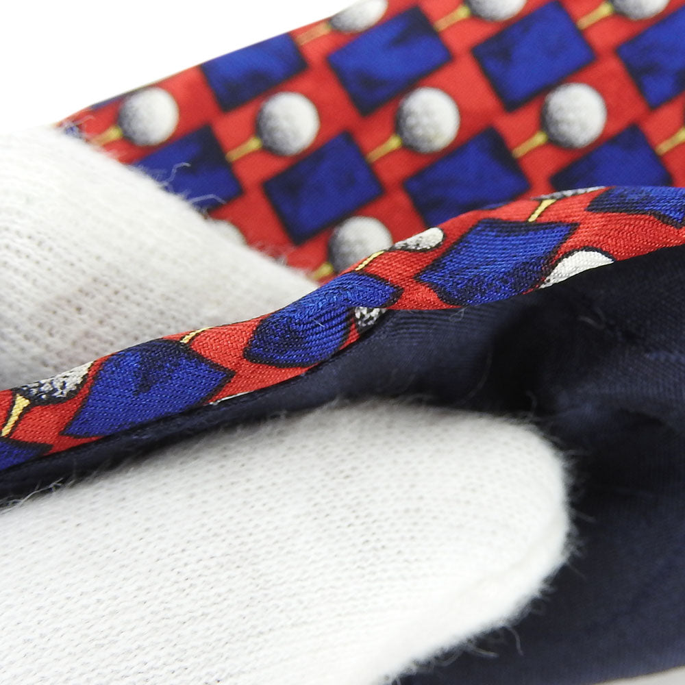 Dunhill Silk Tie Red Navy