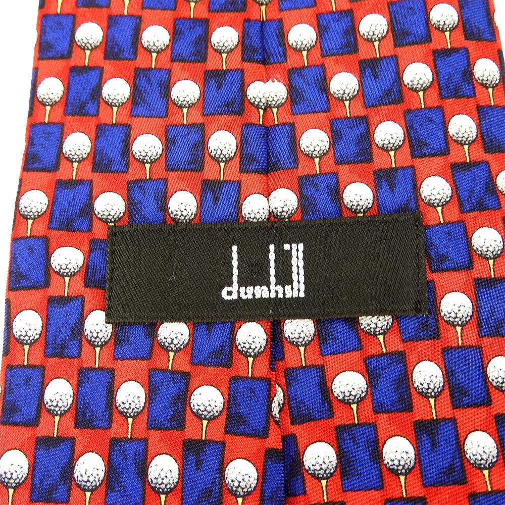 Dunhill Silk Tie Red Navy