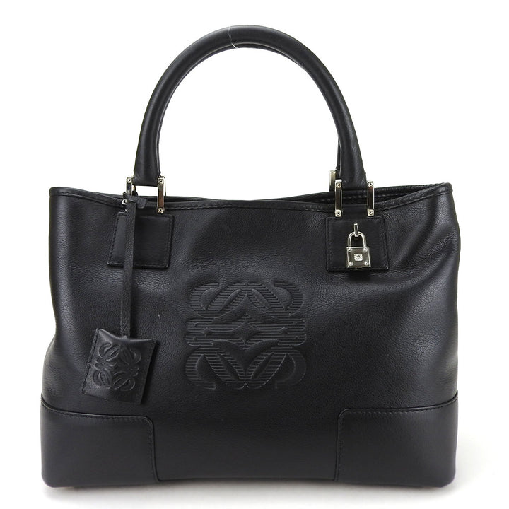 Loewe Justa Leather Handbag Black