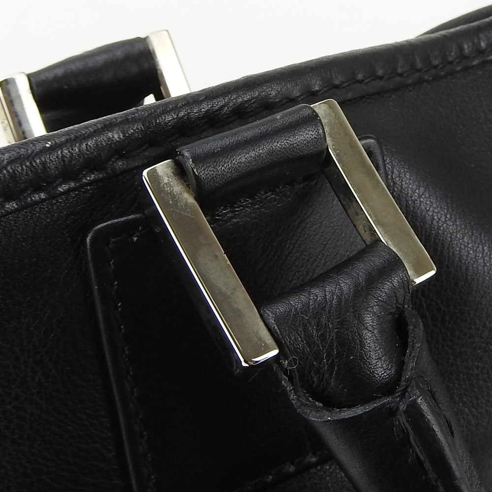 Loewe Justa Leather Handbag Black