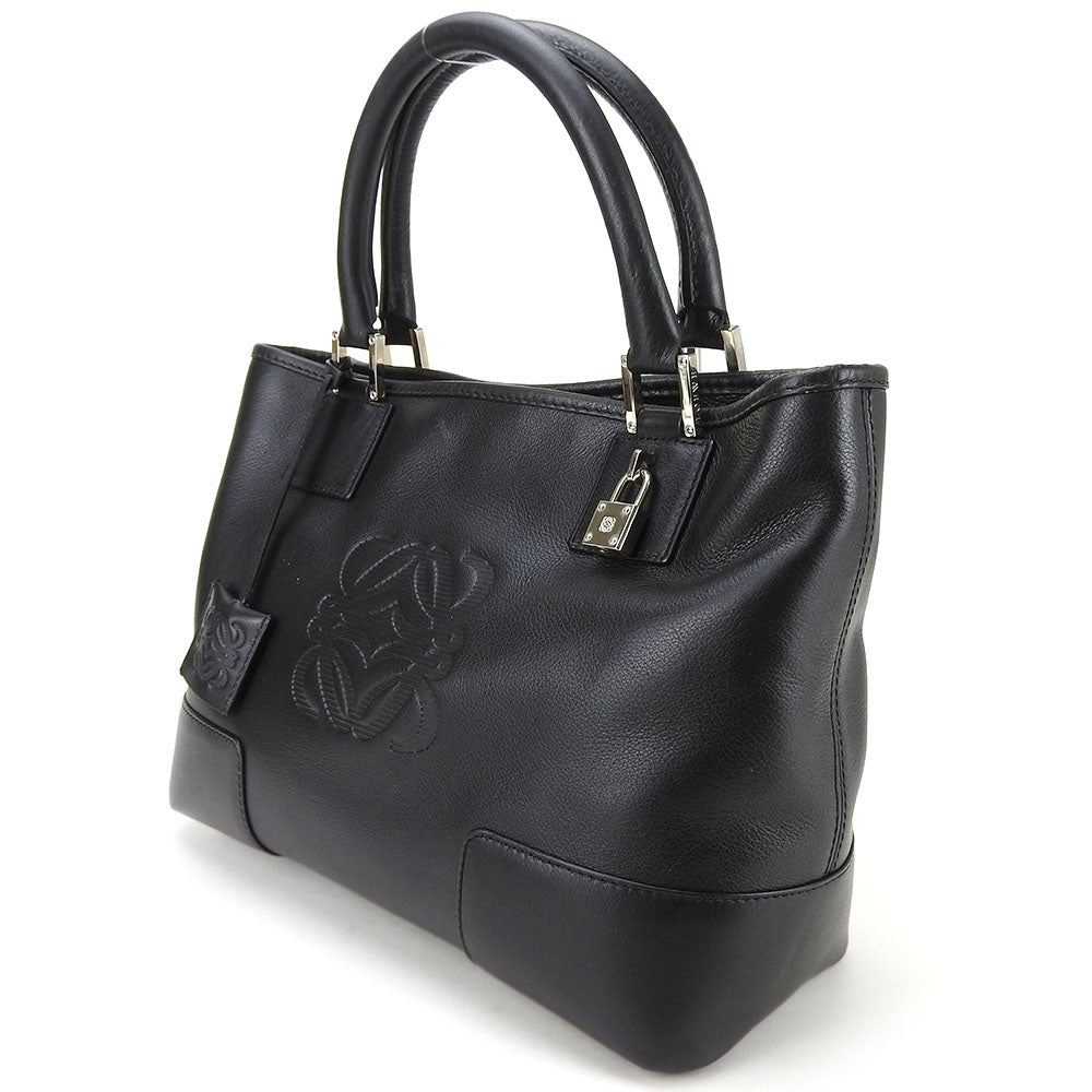 Loewe Justa Leather Handbag Black