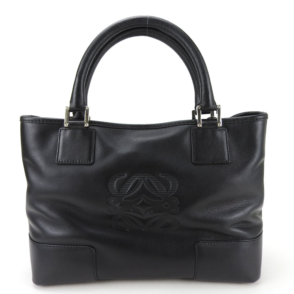 Loewe Justa Leather Handbag Black