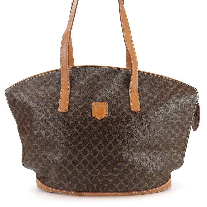 Celine Leather PVC Tote Bag Brown