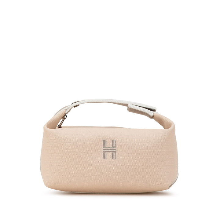 Hermes Toile Ash Brid a Brac PM Pouch Mini Handbag Beige