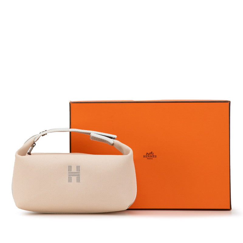 Hermes Toile Ash Brid a Brac PM Pouch Mini Handbag Beige