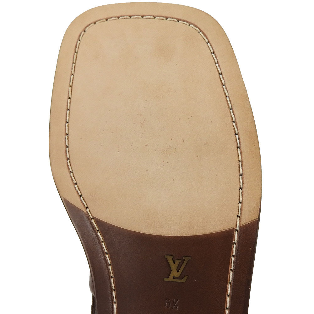 Louis Vuitton Leather Sandals Brown