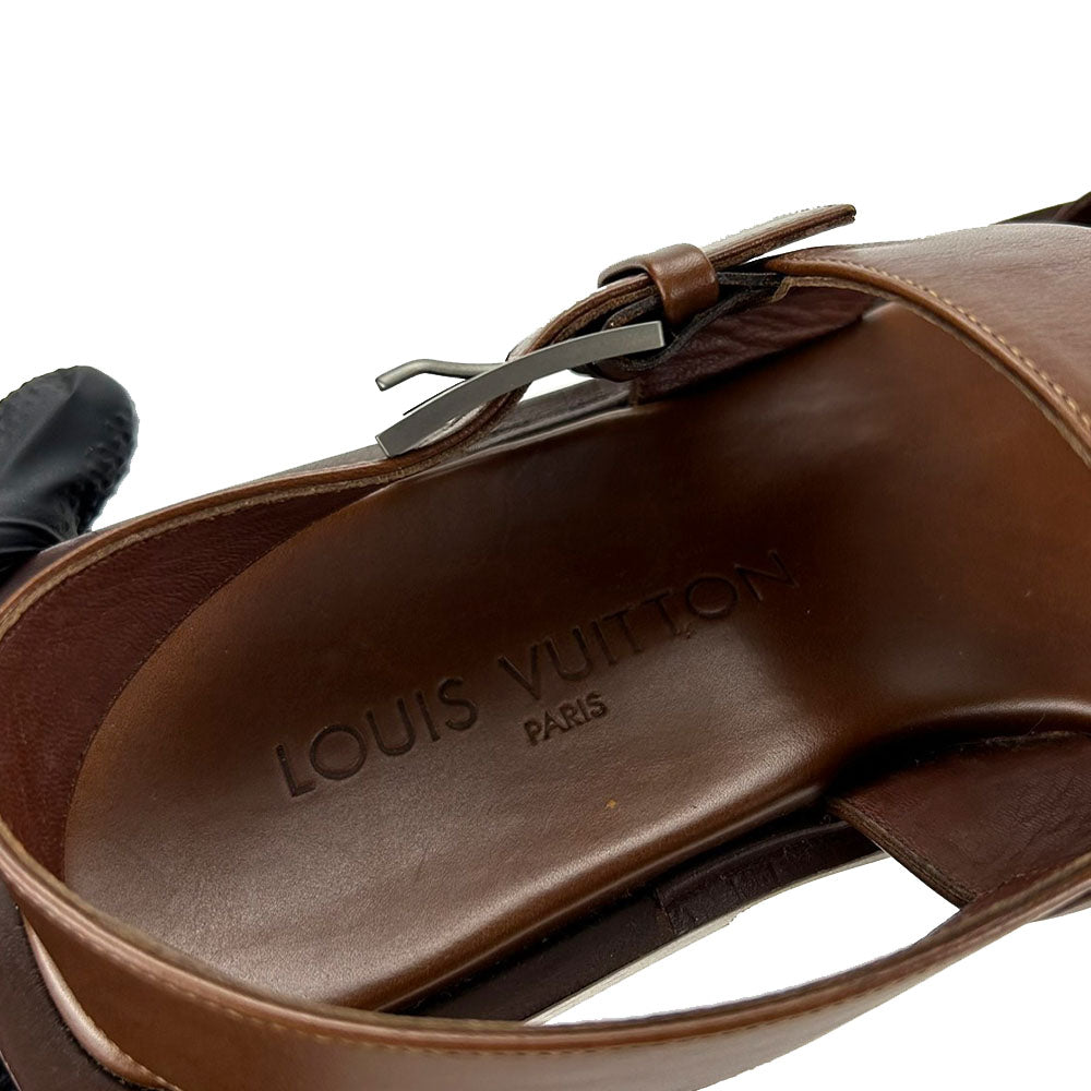 Louis Vuitton Leather Sandals Brown