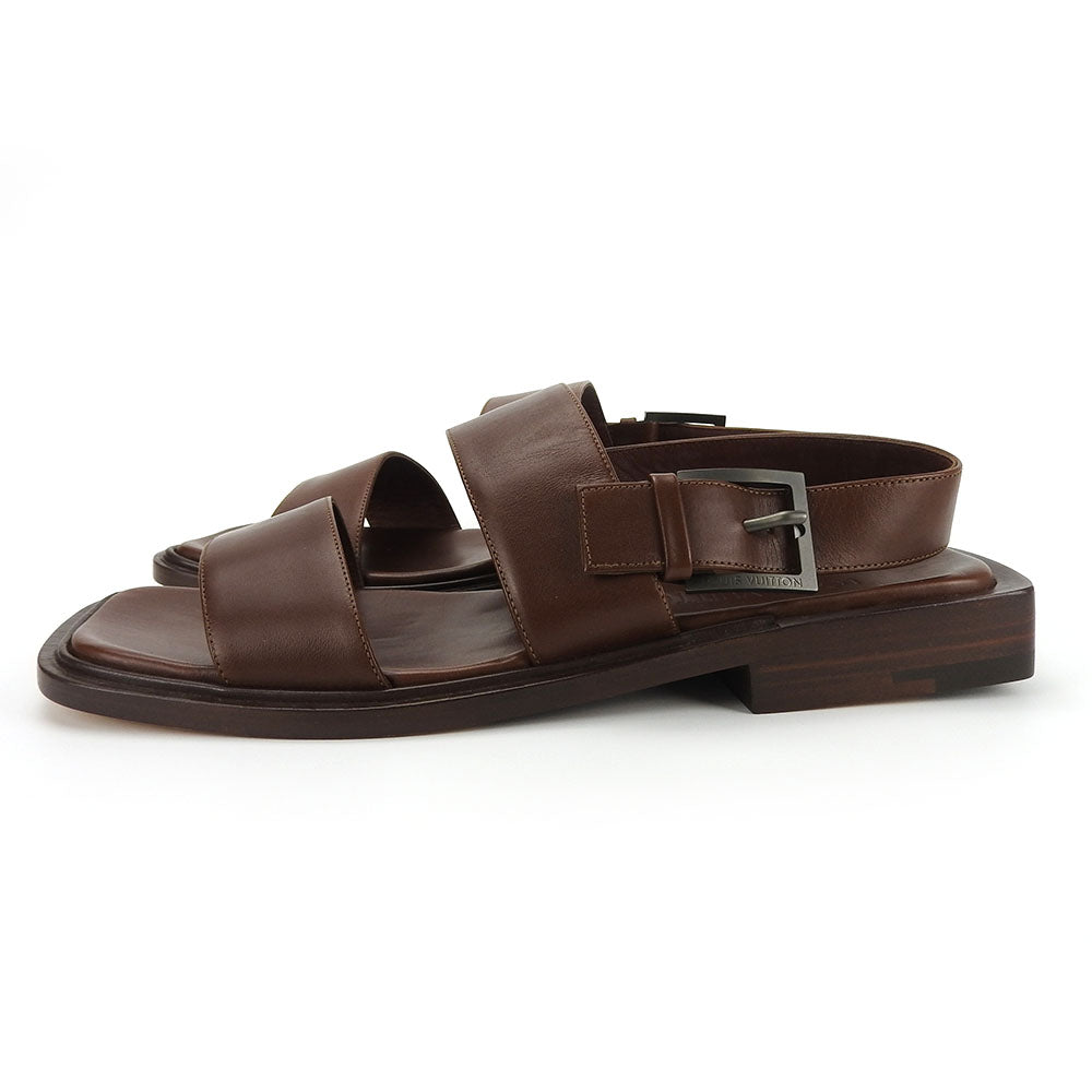 Louis Vuitton Leather Sandals Brown