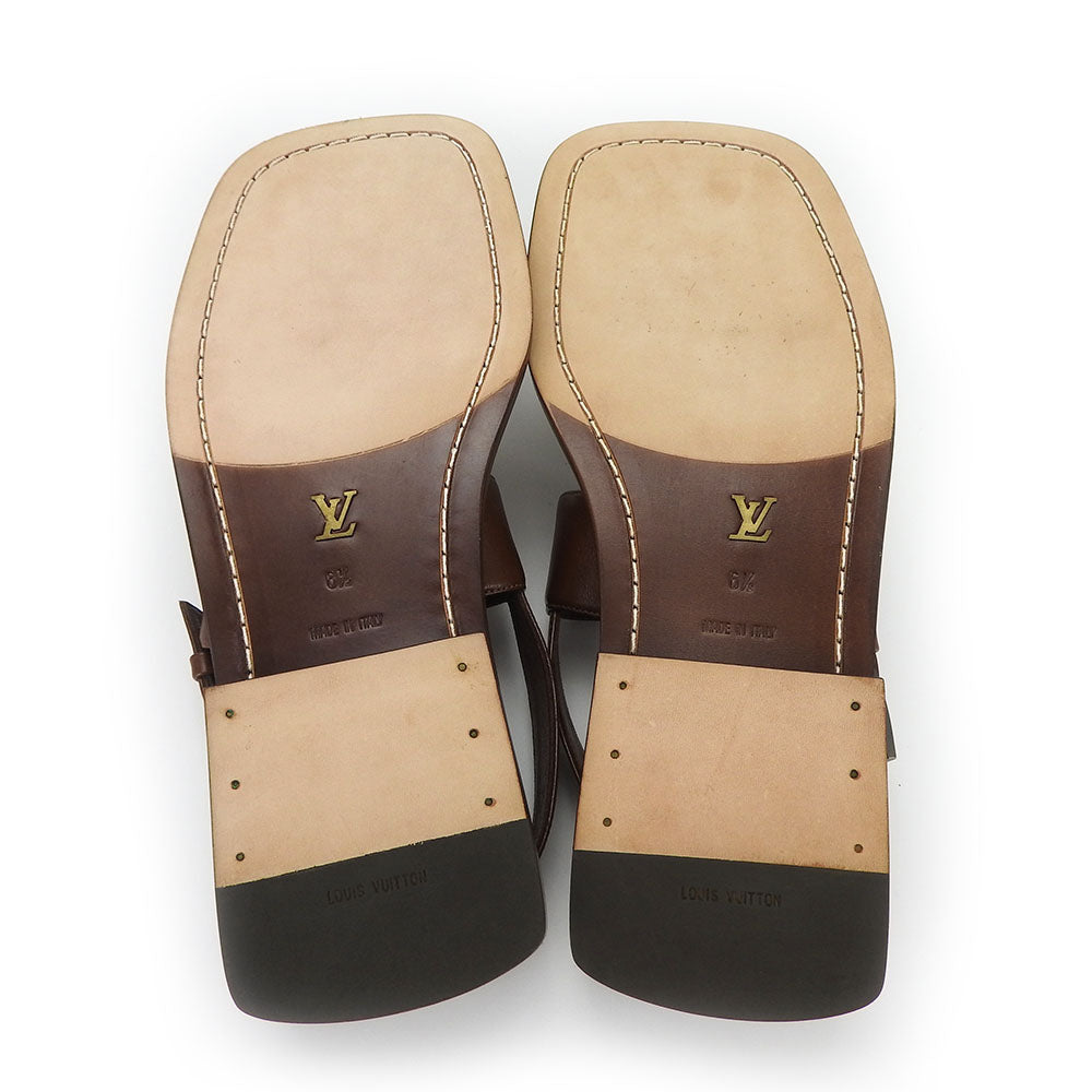 Louis Vuitton Leather Sandals Brown