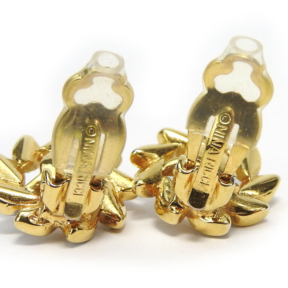 NINA RICCI Gold Metal Earrings