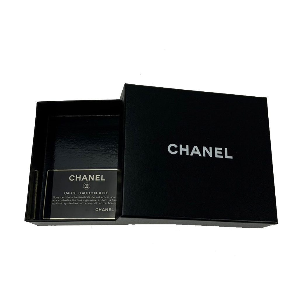 Chanel Caviar Bifold Wallet Black Gold