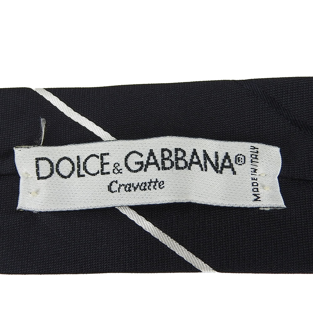 Dolce & Gabbana Silk Tie Black White