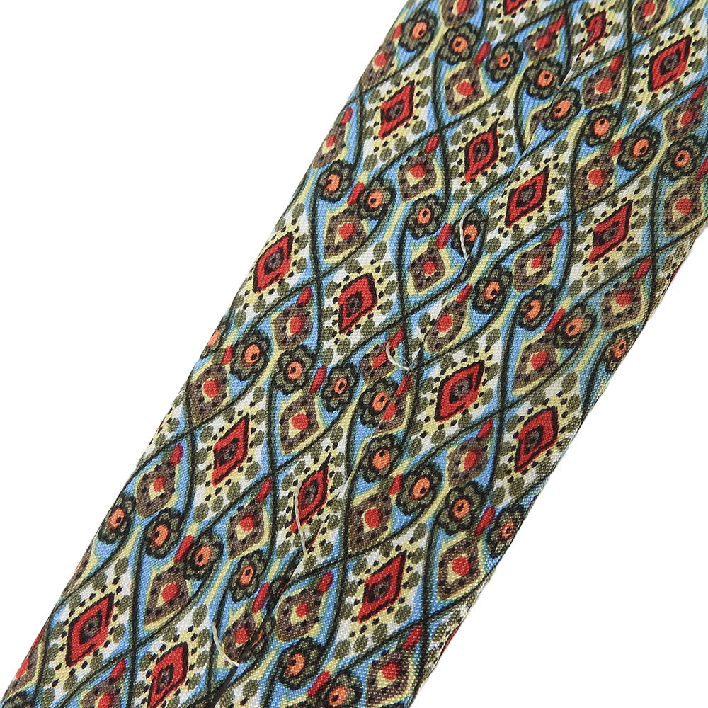 HERMES Silk Tie Green Red