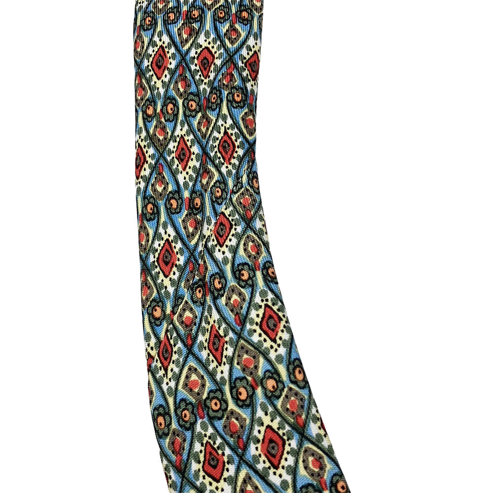 HERMES Silk Tie Green Red