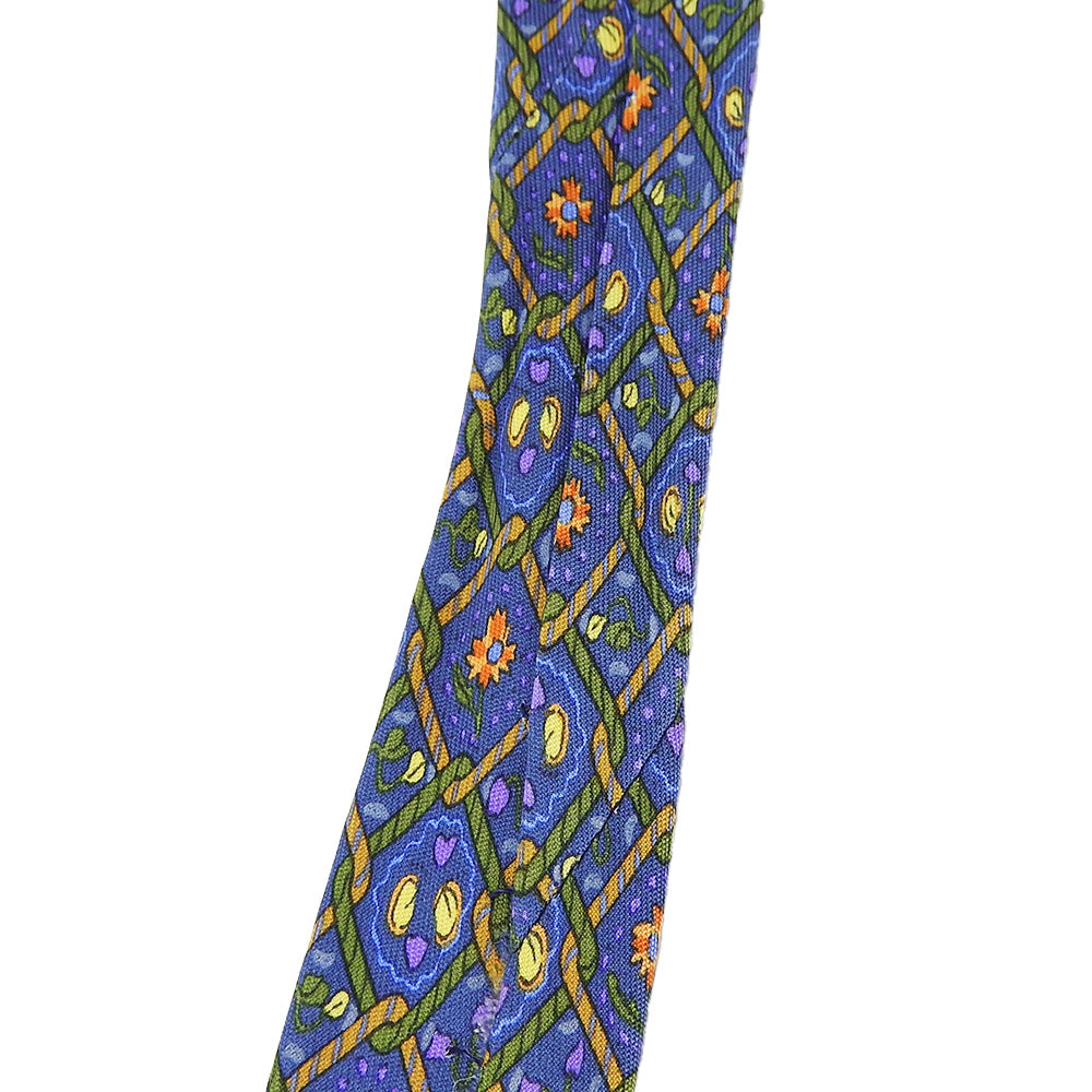 Hermes Silk Tie Blue Business