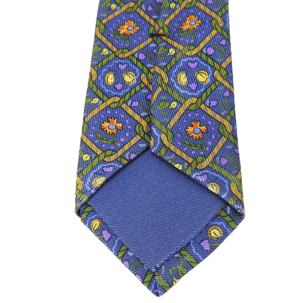 Hermes Silk Tie Blue Business