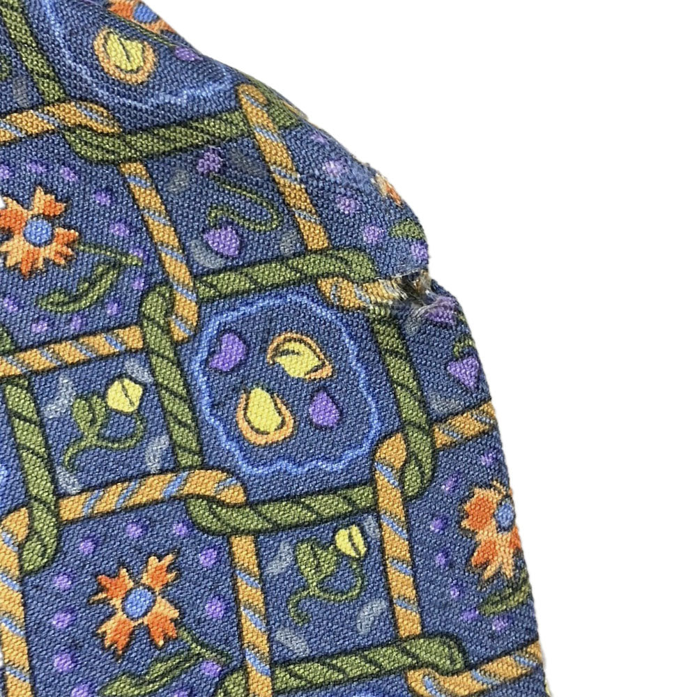 Hermes Silk Tie Blue Business