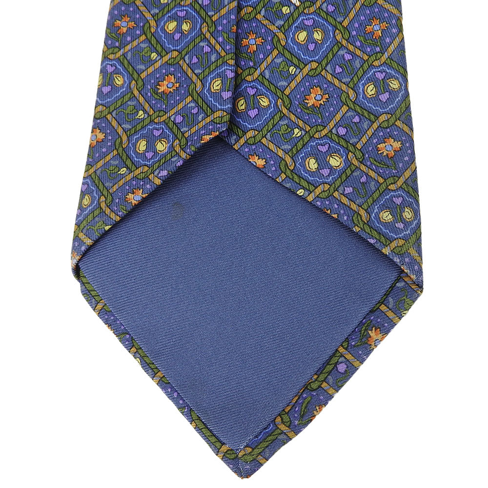 Hermes Silk Tie Blue Business