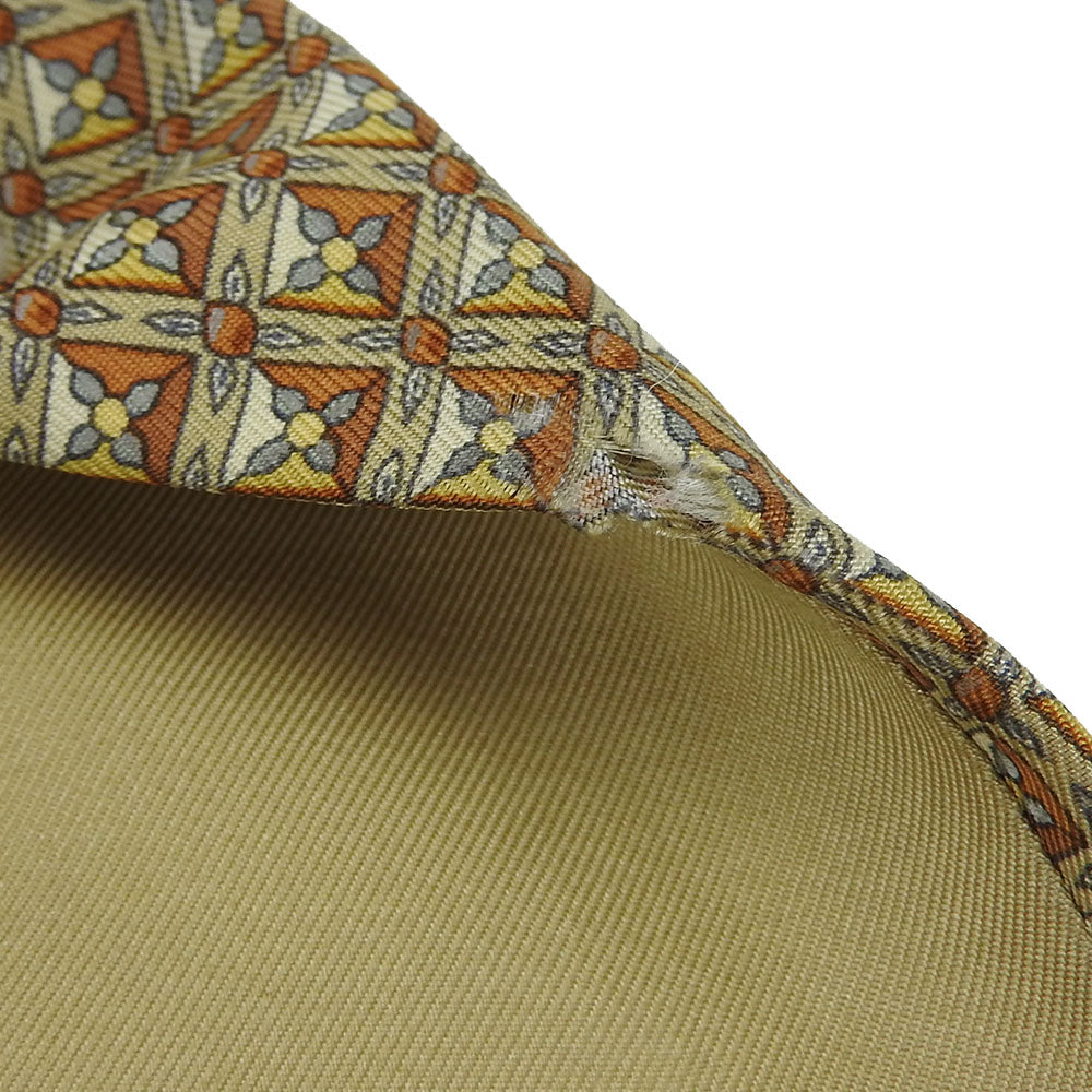 Hermes Silk Tie Brown Business