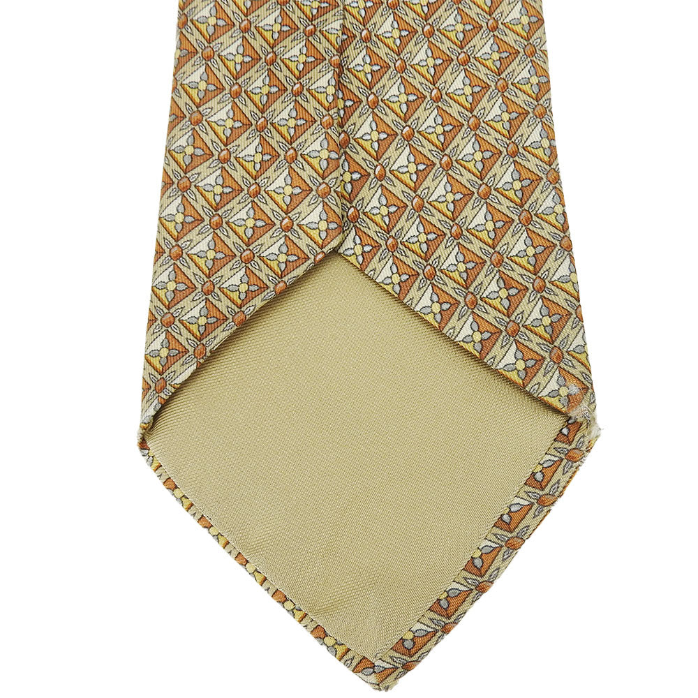 Hermes Silk Tie Brown Business