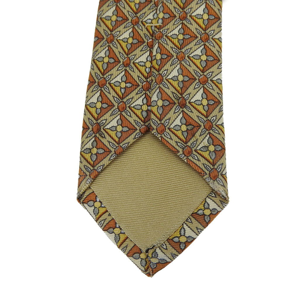 Hermes Silk Tie Brown Business