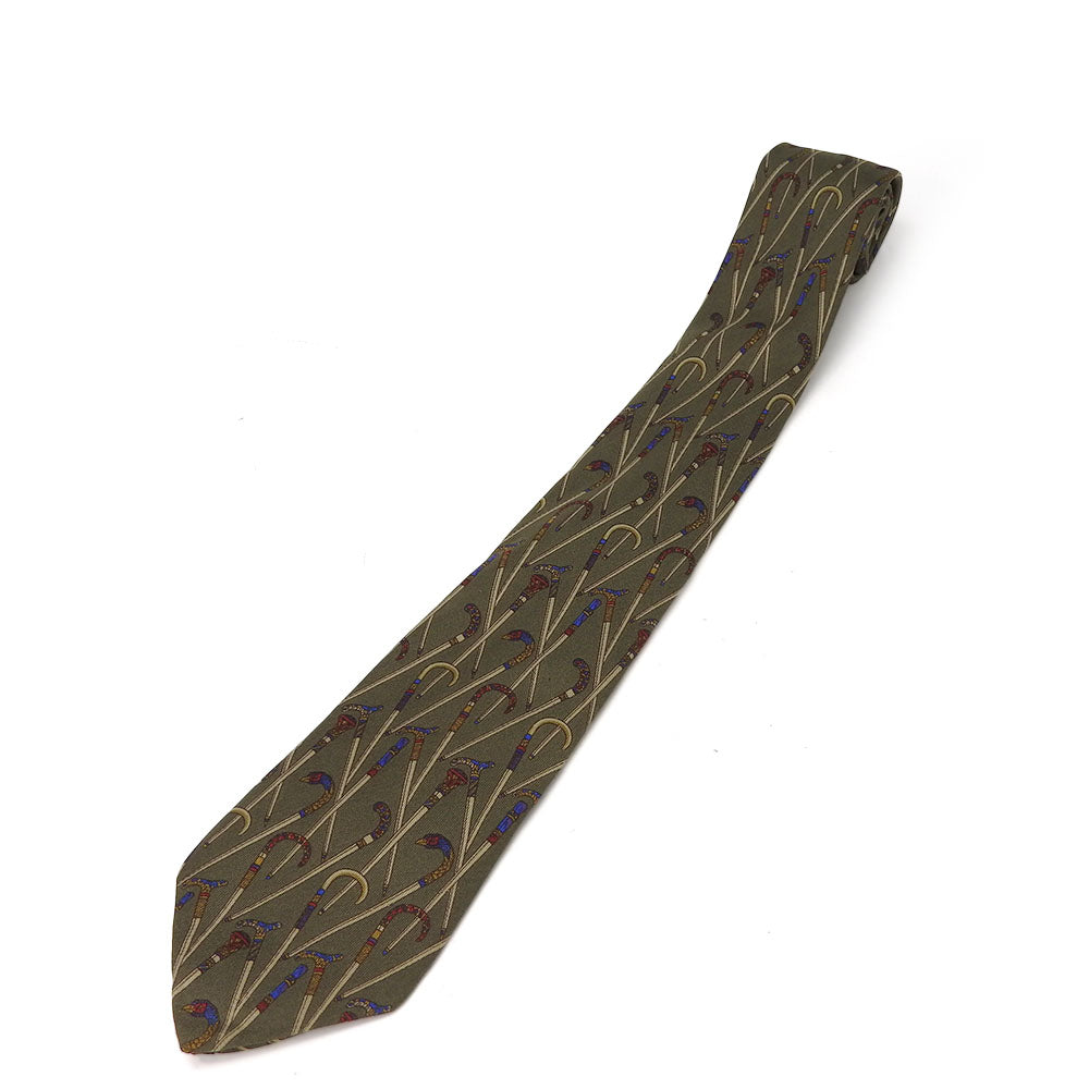 Salvatore Ferragamo Silk Tie Khaki