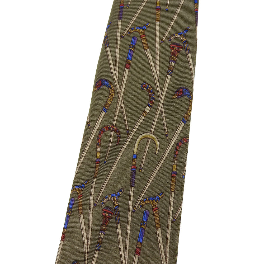 Salvatore Ferragamo Silk Tie Khaki