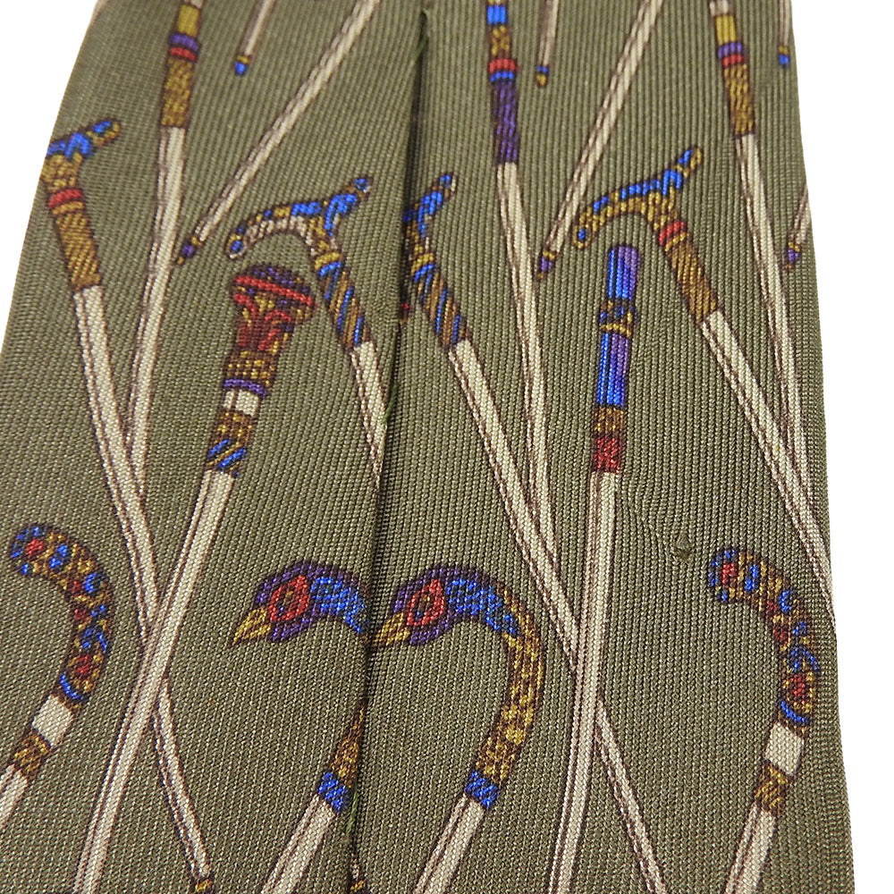 Salvatore Ferragamo Silk Tie Khaki