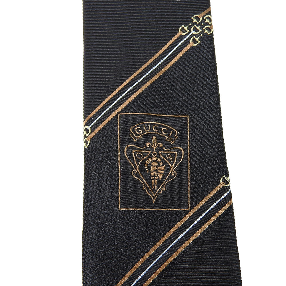 USED GUCCI Silk Tie Black