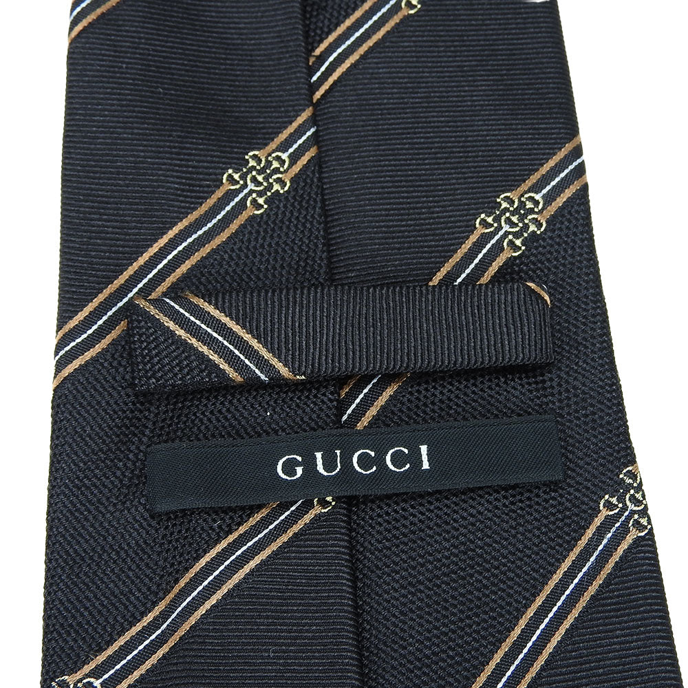 USED GUCCI Silk Tie Black