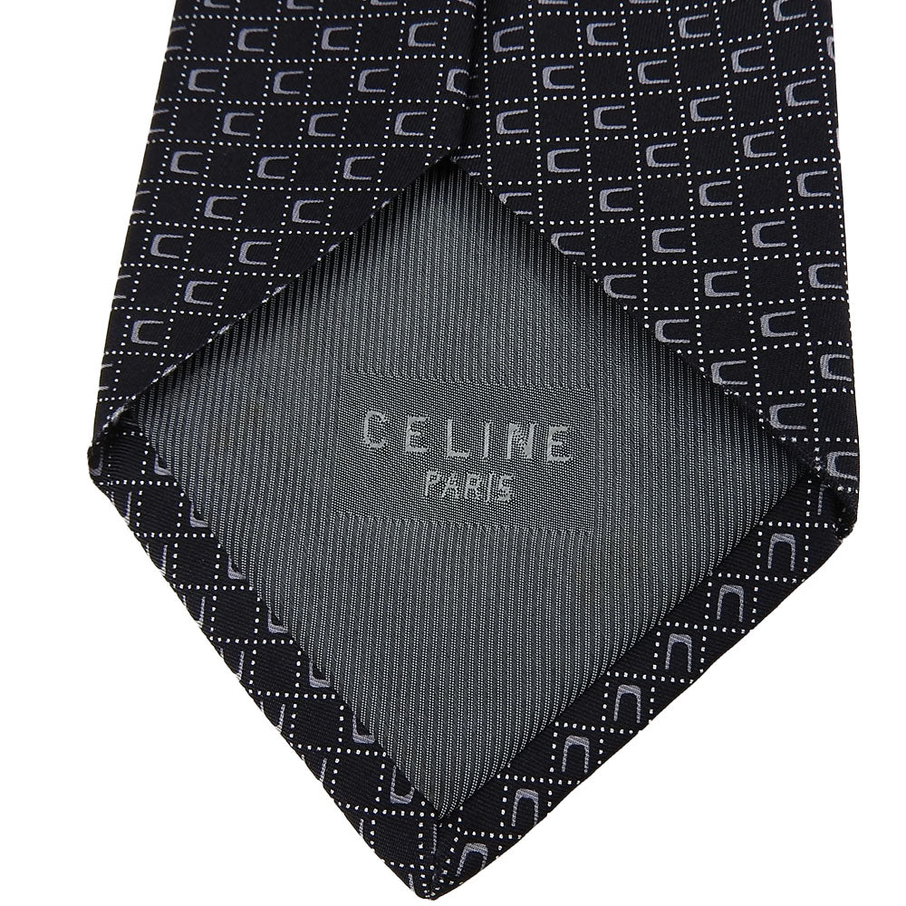 Celine Silk Tie Black Business